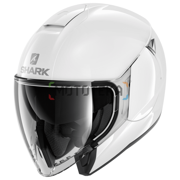 Шлем мото открытый SHARK (Шарк) CITYCRUISER BLANK White Glossy L
