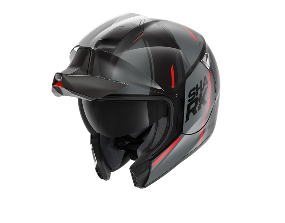 Шлем мото интеграл SHARK (Шарк) EVOJET VYDA MAT Black/Antracite/Red S