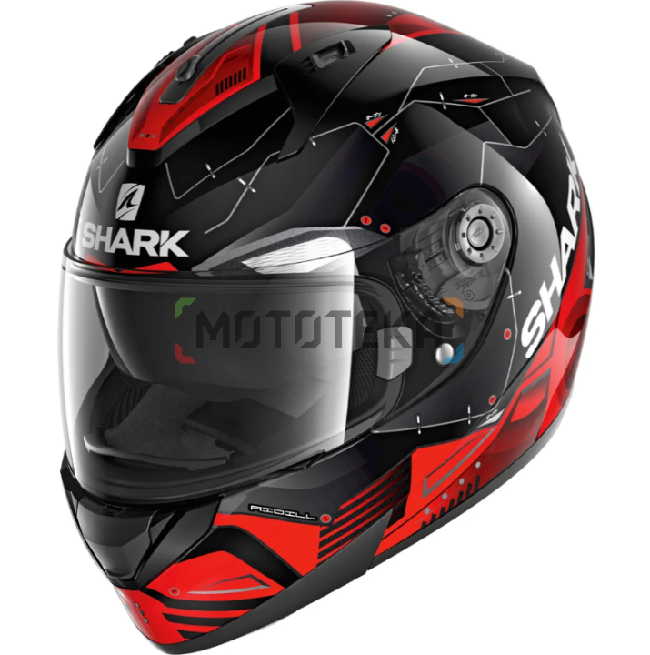 Шлем мото интеграл SHARK (Шарк) RIDILL 1.2 MECCA Black/Red/Silver XL