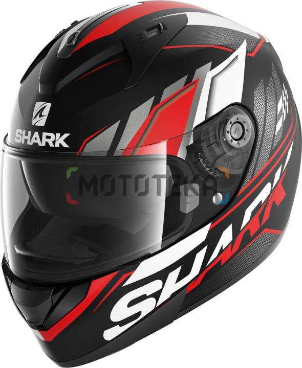 Шлем мото интеграл SHARK (Шарк) RIDILL 1.2 PHAZ MAT Black/Red/White S