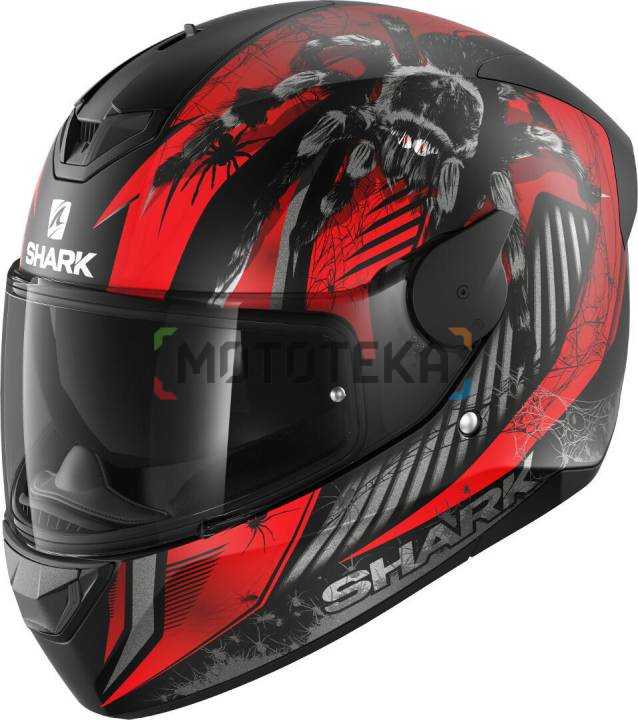 Шлем мото интеграл SHARK (Шарк) D-SKWAL 2 ATRAXX MAT Black/Red XL