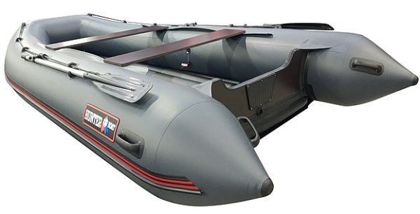 Лодка ПВХ Hunter (Хантер) 390 А серый | Мототека