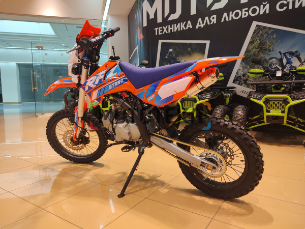 Питбайк Apollo (Аполло) RFZ Start 125 LE с фарой и электростартером 17/14 оранжевый | Мототека